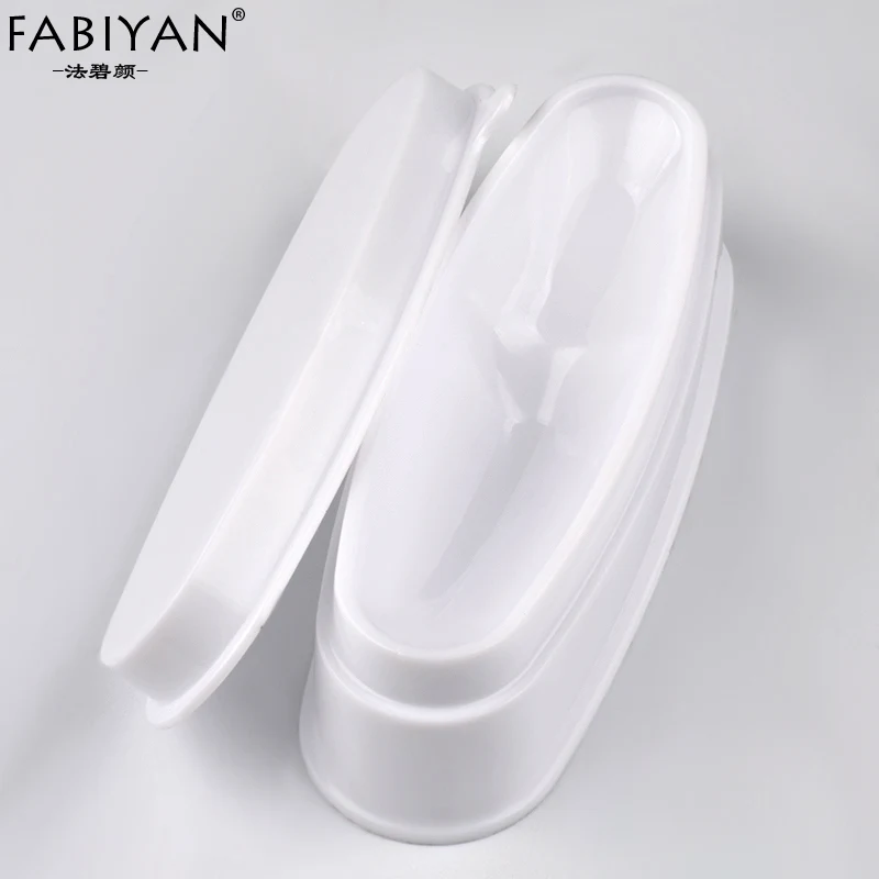 Nail Art Container Storage Box Case White Acrylic Powder French Guides Smile Line Sculpture Tips Dipping Moulding Tools Manicure