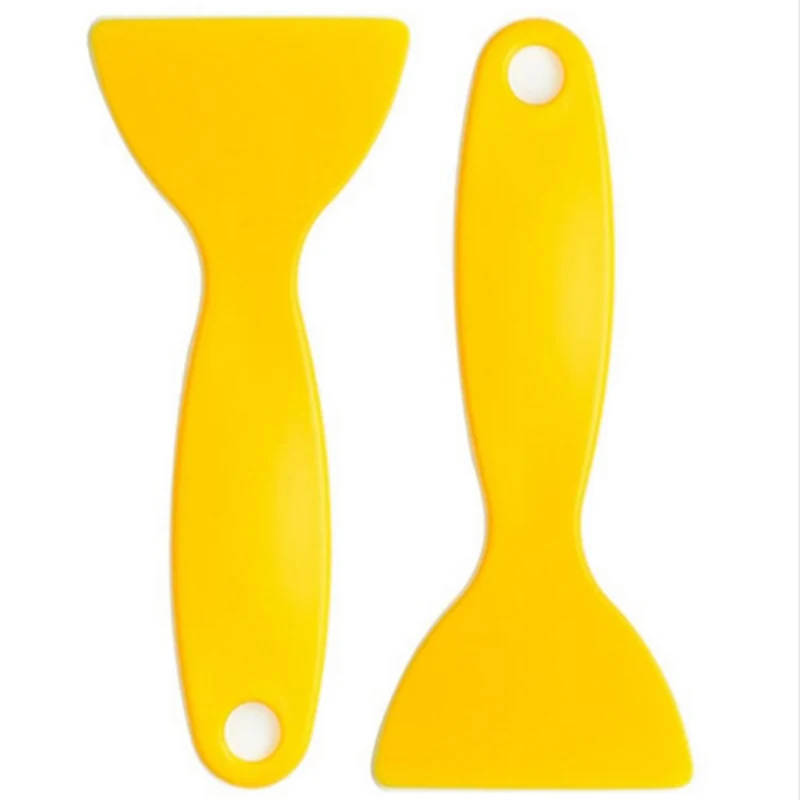 EHDIS 100Pcs/Lot Yellow Handle Squeegee Auto Car Vinyl Film Wrap Tool Plastic Window Glass Wash Squeegee Dirty Cleaning Squeegee