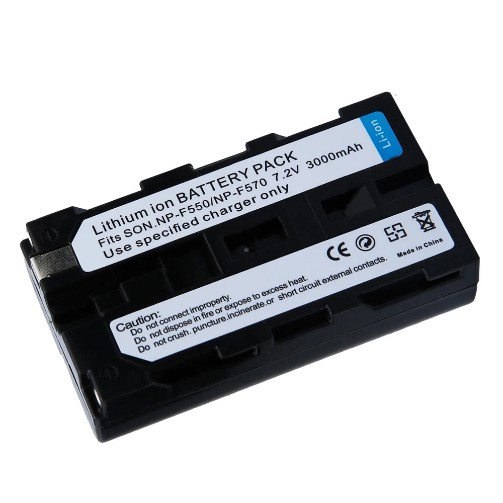 wholesale 3Pcs/Lot 3000mAh Digital Camera NP-F550 Camcorder Battery for Sony NP-F330 NP-F530 NP-F570 NP-F730 NP-F750 Hi-8