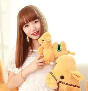 small cute plush camel toy new creative little lying camel doll gift about 25cm 0338