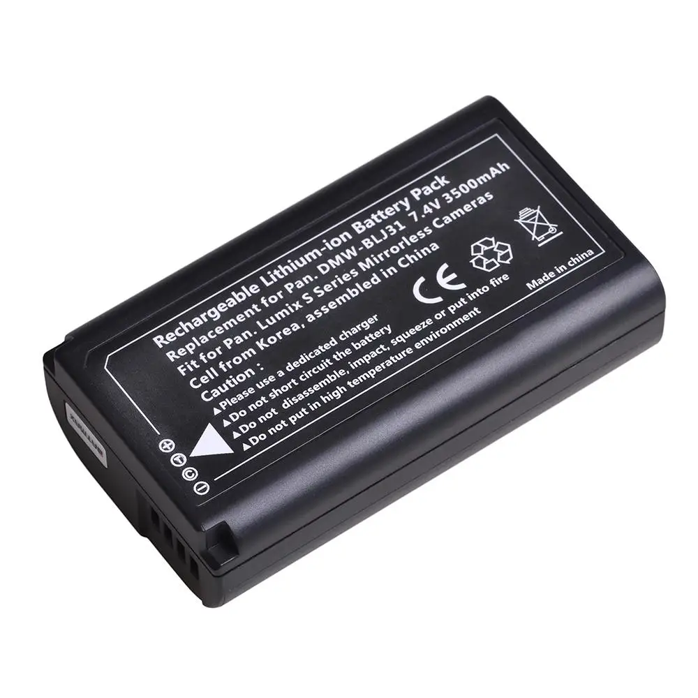 Batmax 2pc DMW-BLJ31 DMW BLJ31 LG Li-ion cells Battery for Panasonic LUMIX S1, S1R ,S1H, LUMIX S Series Mirrorless Cameras