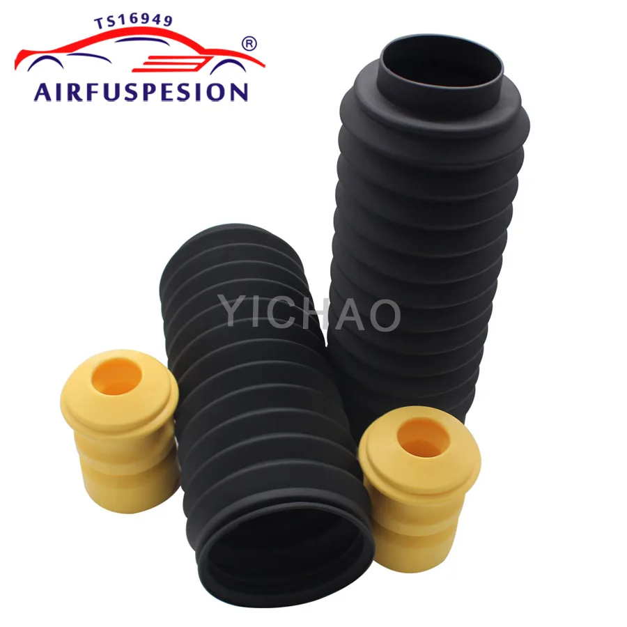 2Sets Front Dust Cover Boot + Rubber Buffer For E65 E66 E67 E53 Suspension Shock Absorber Repair Kits 31331096309 31303411973