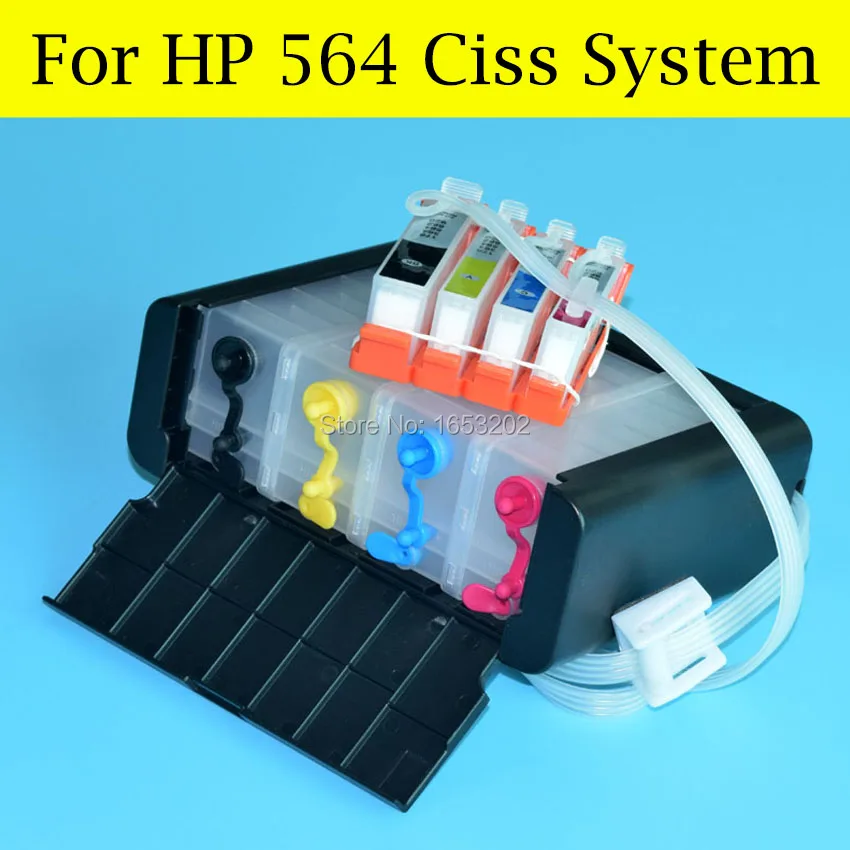 4 Color Ciss For HP564 564 Continuous Ink Supply System For HP Photosmart B209A B210A B109A B109N B210B 3522 3526 3070A 6510