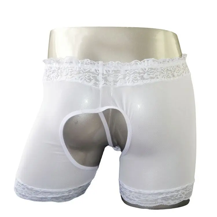 Mens Transparent buttocks Boxers Male Panty Underwear Gauze pants male ZJH0605P