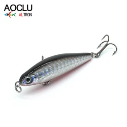 AOCLU-Sinking Pencil Stick Hard Bait, Small Lure, Spring Weight, Transfer for Bass, Rock,Saltwater Fishing, VMC Hook, 60mm, 7.6g