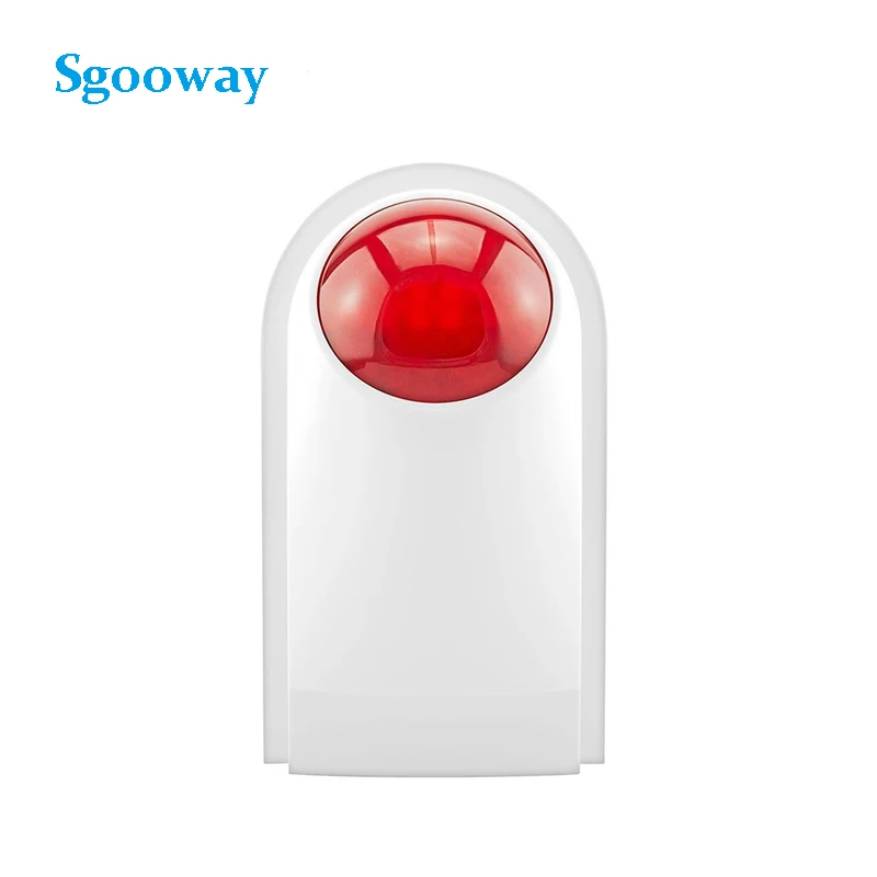 Sgooway Wireless Flashing Siren Alarm Flash Horn Red Light Strobe Siren suit for Our Alarm System Wireless Siren