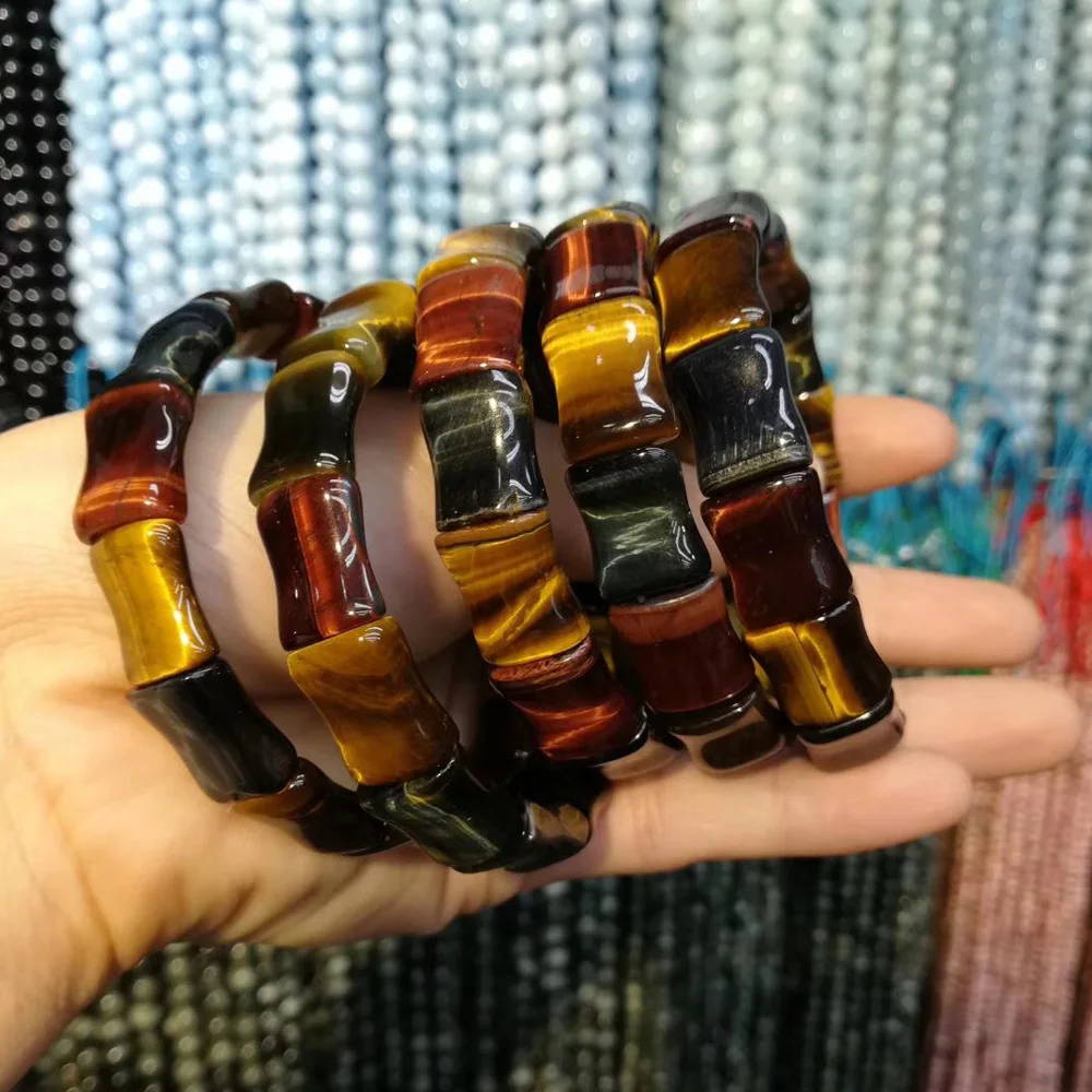 Natural Tiger Eye Stone Beads Bracelet Natural Gemstone Jewelry Bangle For Women For Men For Gift Wholesale !