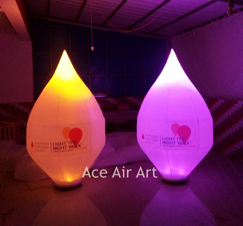 Led Inflatable Water Drops with Logo, Lighting Base, Remote Control