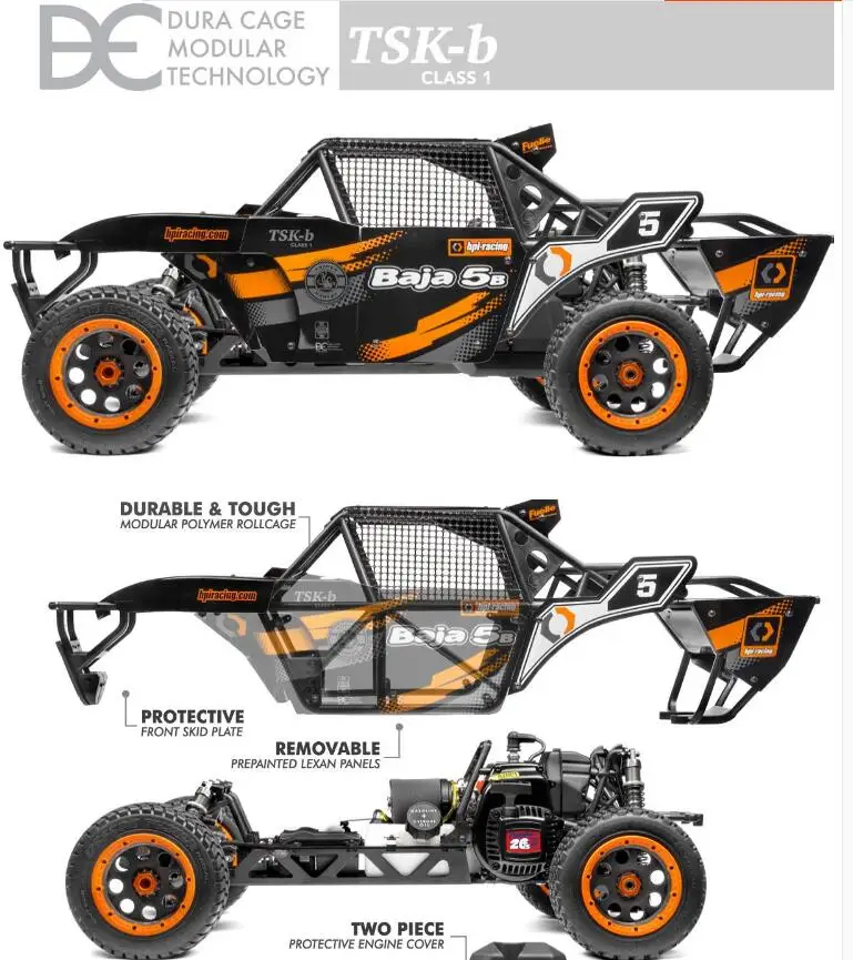 1/5 Off Road Roll Cage for HPI 5B Kraken TSK-b 5B Sidewinder X5