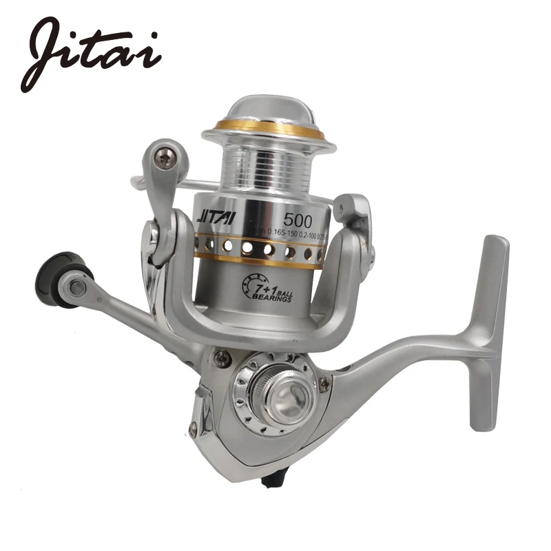 JITAI 7+1BB Spinning Fishing Reels 500 Series Ultralight Mini Soft Spinning Ice Fishing Wheels For Bass Trout Perch Fishing