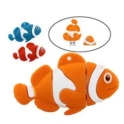 Retail Cartoon Finding Nemo Funny Clown Fish Usb Flash Drive Pen Drive Memory Stick U Disk 4GB 8GB 16GB 32GB Pendrive Gift