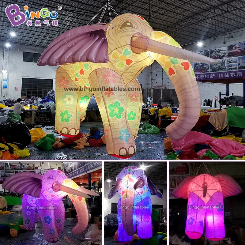 Custom Made 2.4X2.2X2 Meter Opblaasbare Olifant Met Digitale Print/Decoratieve Opblaasbare Olifant Ballon Speelgoed