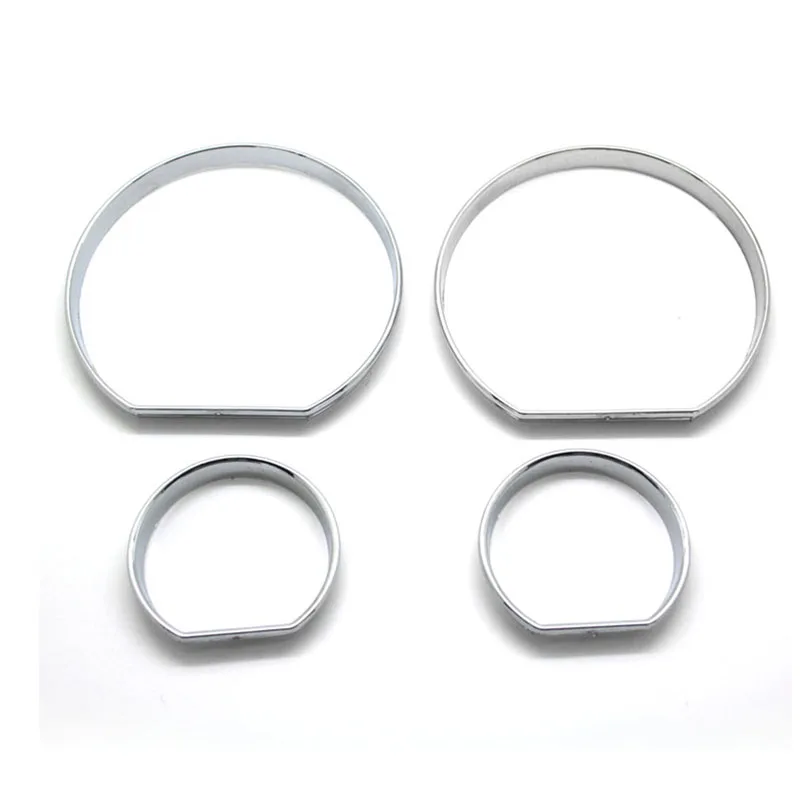 

50sets 200pcs E46 Chrome Cary Styling Speedometer Gauge Dial Rings Bezel Trim SpeedoTech Sport