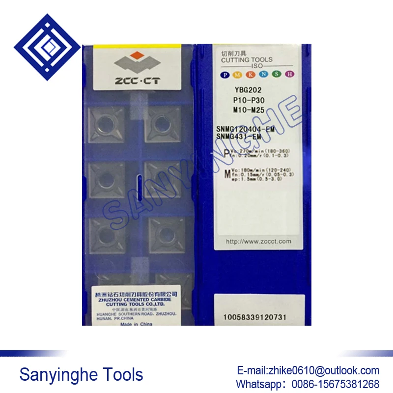 

10pcs/lots YBG202 SNMG120404-EM cnc carbide turning inserts