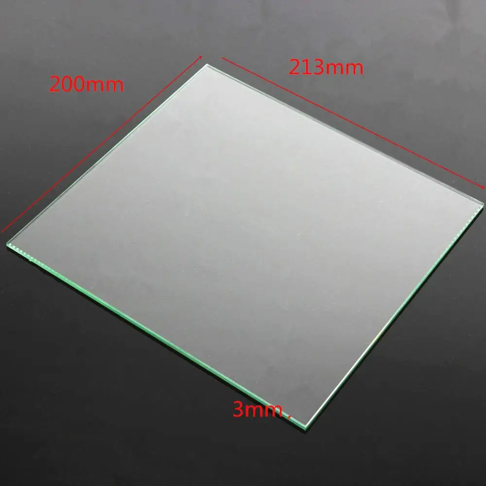 

213x200x3mm MK2 Heated Bed Borosilicate /Tempered Glass Plate Tempered For Reprap 3D Printer