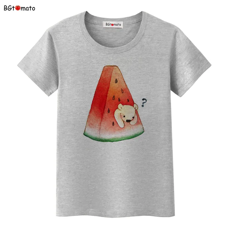Watermelon printing T-shirts women's summer short sleeve casual shirts good quality comfortable Tops Tees
