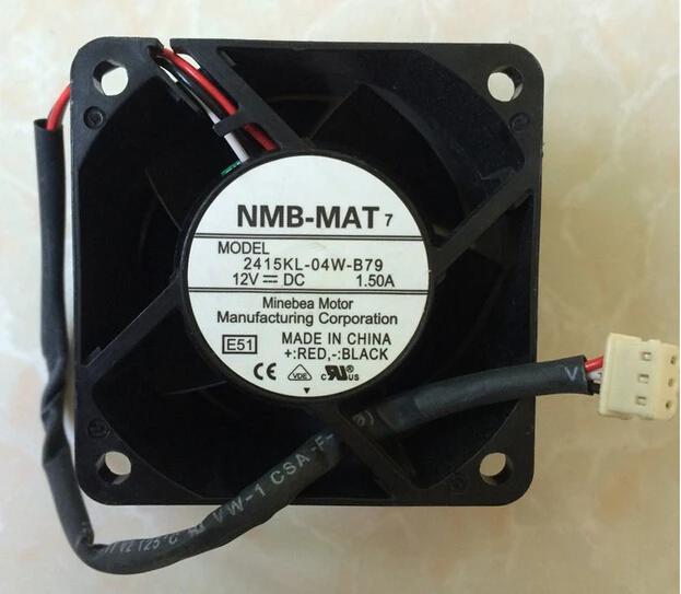 NMB 2415KL-04W-B79 12V 1.50A 6CM 60*60*38mm  three wire speed and air cooling fan