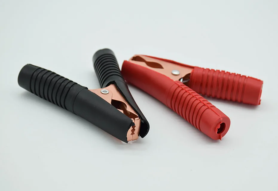 2 uds pinzas de cocodrilo para coche abrazaderas para batería Clip de cocodrilo 100A rojo + negro 90mm * 75mm chaqueta abrazadera para botella