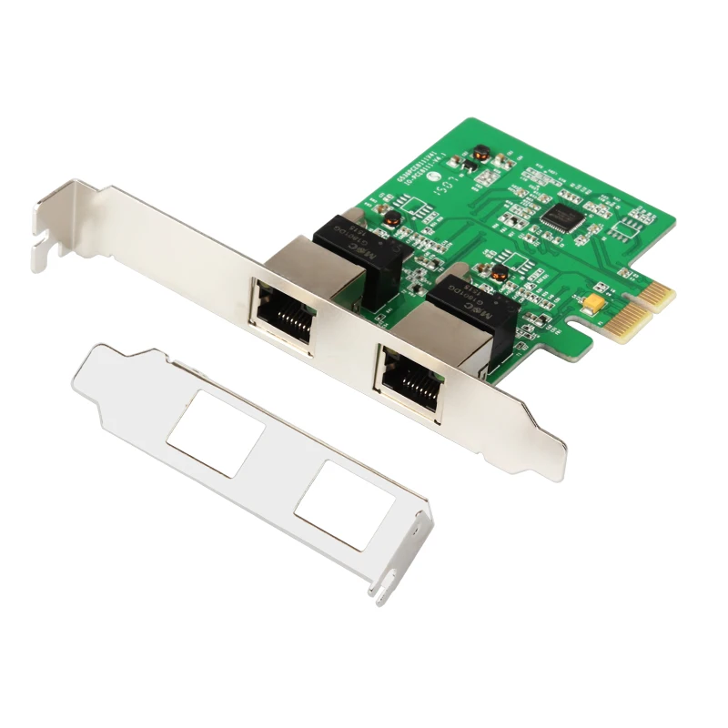 

BTBcoin Network Cards Network Adapter PCI-Express Dual Gigabit Ethernet Controller Card RTL8111 Chipset with Low Profile Bracket