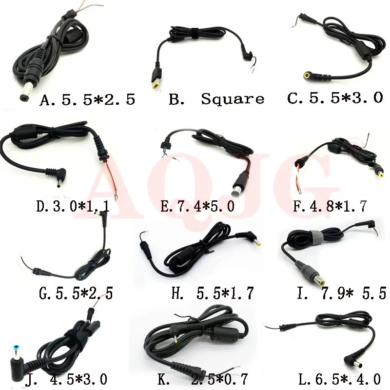 Power Cable Cord Connector DC Jack Charger Adapter Plug Power Supply Cable for Samsung HP Dell Sony Toshiba Asus Acer Lenovo