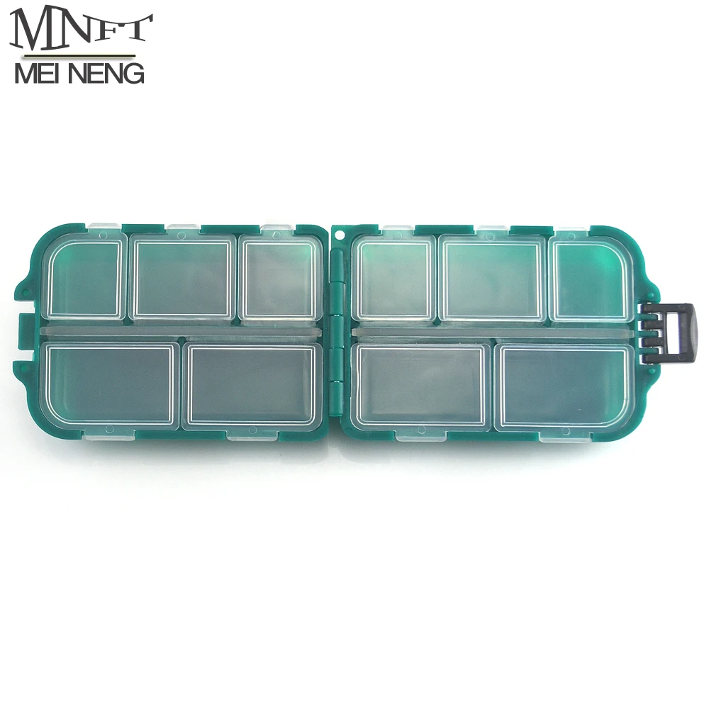 MNFT Hot Sale Fishing Lure Bait Tackle Storage Box Case with 10Grid Fishing Tackle Box Plastic Gadget Bait Hooks Swivels boxes