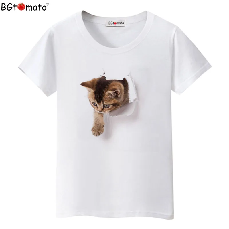 

2022 NEW Creative 3D t-shirt Super Lovely cute cat shirt women Original brand short sleeve casual funny t shirts