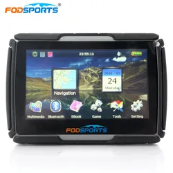 Fodsports-navegador GPS para motocicleta, 4,3 pulgadas, impermeable, Bluetooth, navegación para coche, mapas gratuitos