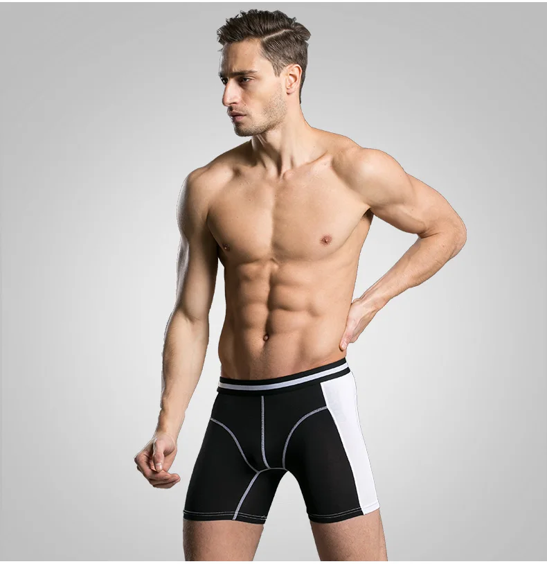 Long mens underwear boxers shorts cueca boxer homme underpants calzoncillos hombre male loose comfortable mans panties