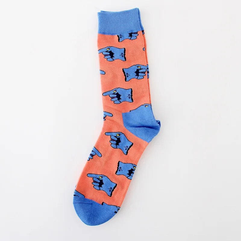 men cotton colorful socks cartoon vivid plot pattern funny socks male happy airplane magician magic circus crew socks Ne70330