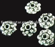 

FREE SHIPPING 300Pcs Tibetan silver lotus eyed spacer beads A358