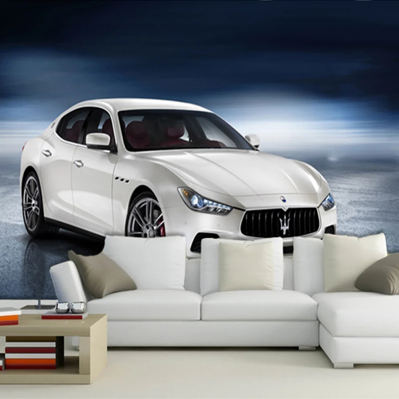 Custom Any Size Car Posters Magazine Sports Cars  Mural Wallpaper Bedroom Living Room Sofa Background Photo Wallpaper Home Decor