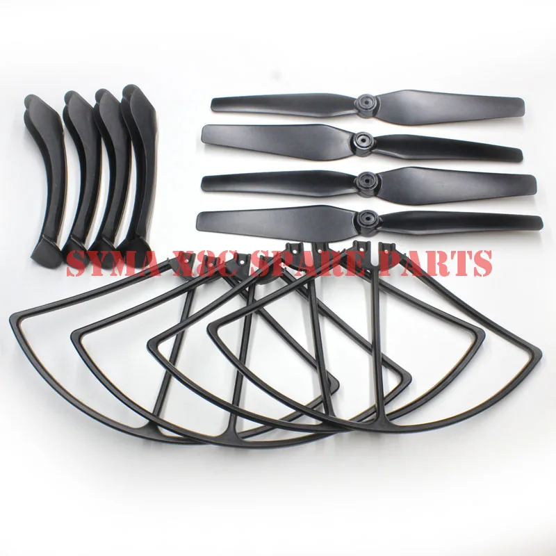 for syma x8HC x8HW X8HG X8G X8C X8 X8W spare parts Propeller Guard Protector Blade Frame Cover main blades landing skid set