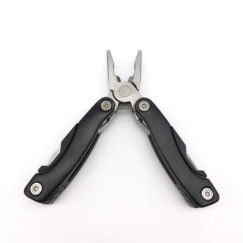 Imagem -02 - Mini Prático ao ar Livre Multitool Alicate Serrilhado Faca Mandíbula Ferramentas Manuais Mais Chave de Fenda Alicate Faca Multitool Conjunto de Sobrevivência Engrenagem