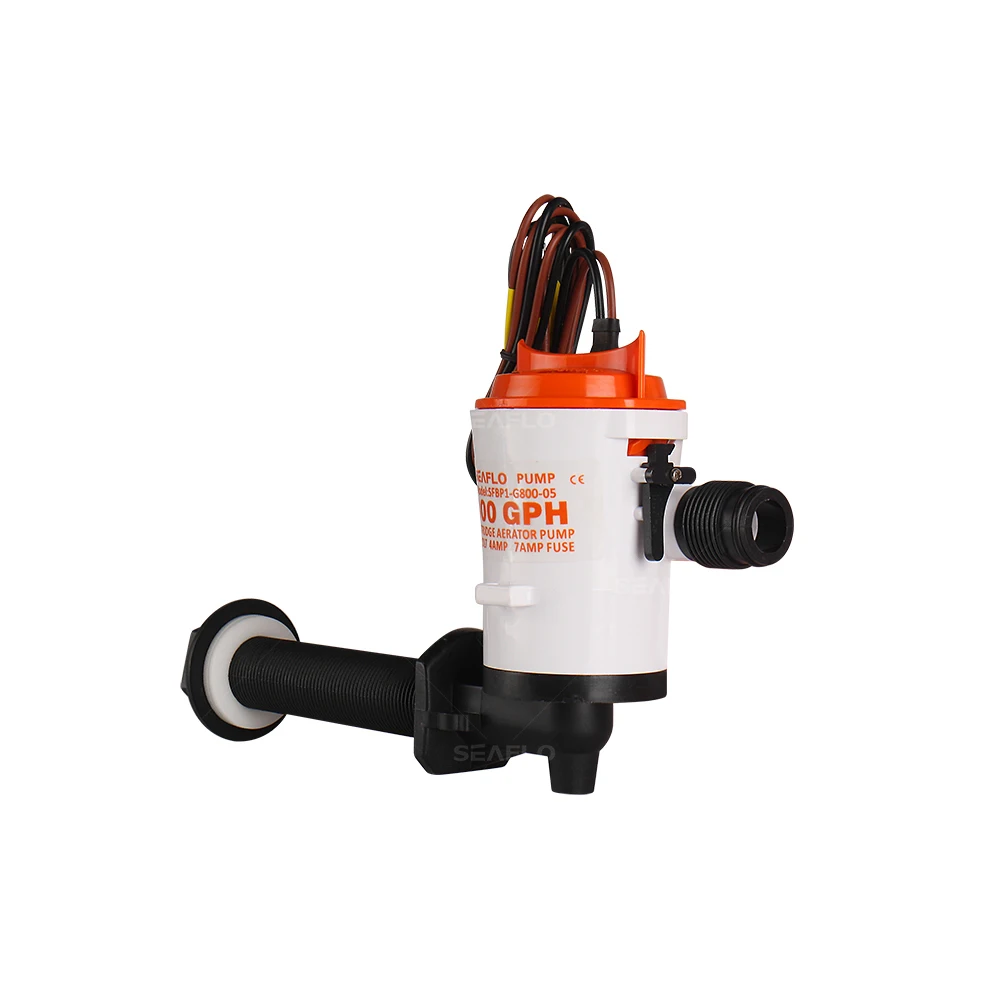 SEAFLO 800 GPH 12 V Boat Livewell Baitwell Aerator Aeration Pump 4.0A Submersible Bait Tank Pump Replace Rule Johnson Pump