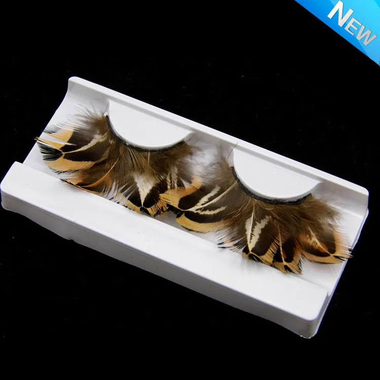 

Wholesale New Halloween Inflated False Eyelash Feathers Masquerade Party Fake Eye Lashes Full Strip 500pairs/lot free shipping