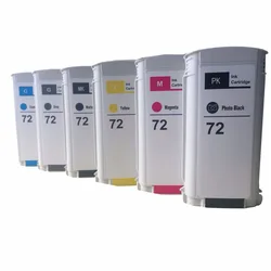 Compatible for HP 72 C9370A Photo Black C9371A Cyan C9372A Magenta C9373A Yellow C9374A Gray C9403A Matte Black Ink Cartridge