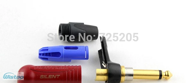 SilentPlug 6.35mm 1/4 Guitar Plug NP2X-AU-SILENT NEUTRIK Switzerland Die-casting Casing Right Angle Red Audio DIY Free Shipping