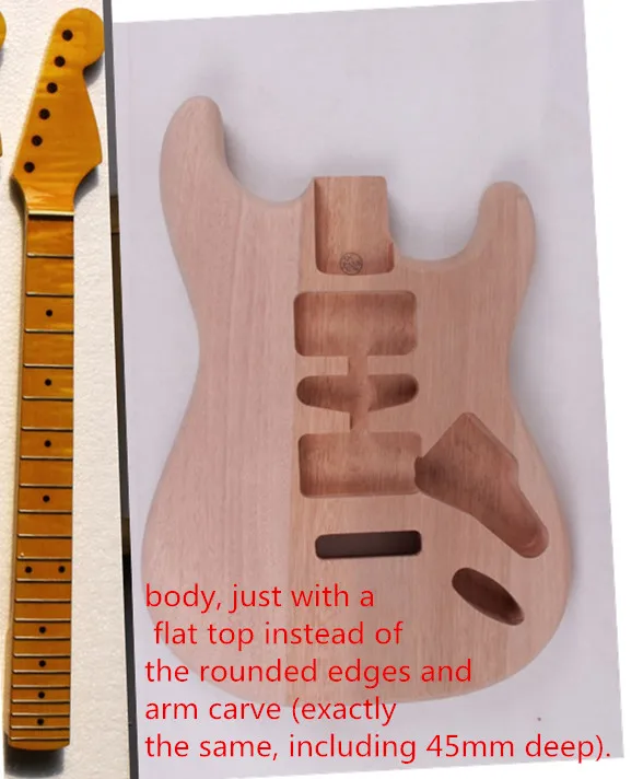 

1x HSH Electric guitar body Unfinished Mahogany body Humbuckers hole -Stringed Instruments GUITAR NECK