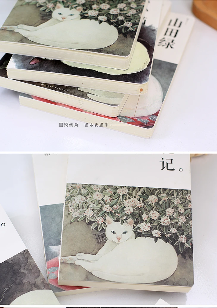 Cat story diary book Vintage Japanese zakka notebook stitching binding sketch Stationery School supplies material escolar A6865