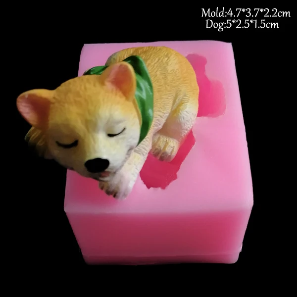 1pcs Cute Puppy Silicone Mold DIY Dog Shape Chocolate Baking Tools Cake Decoration Handmade Candle Making Fondant Soap Mold C339