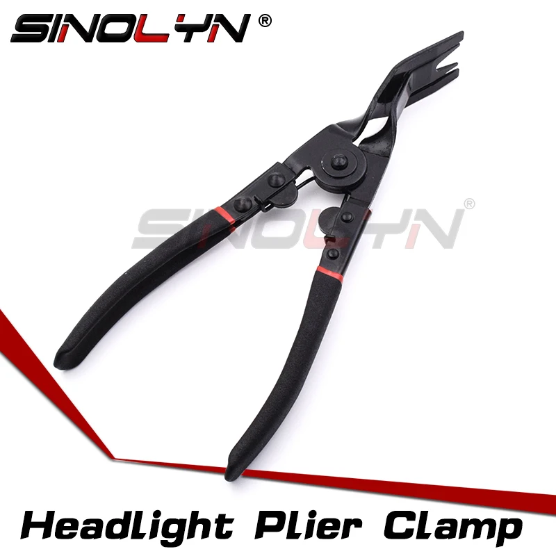 Sinolyn Retrofit Tools Pliers For Open Auto Headlight Lenses Bi-xenon Projector Full Metal Clamp Car Lights Accessories DIY Kit