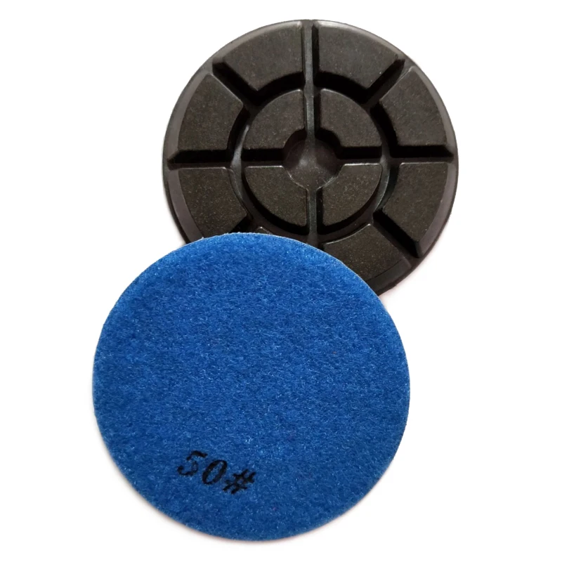 RIJILEI 7-teiliges Set 4-Zoll-Nasspolierpads 100mm Betonboden-Polierpads Terrazzo Keramik-Restaurierung Schleifscheibe HF10 – Detail 3