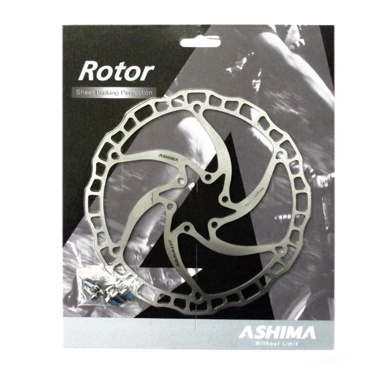 Ashima ARO-08 Ultra Light Weight Stainless Steel Bike Brake Rotor  Disc 160mm 180mm 6-Bolt Silver