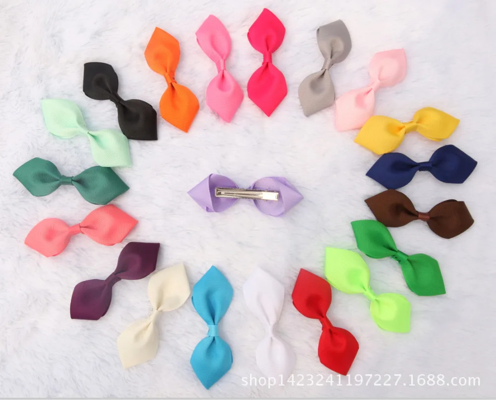 Dog hair clip multicolor butterfly style pet cat Hair Bows hair ties dog hair bows with clips dog grooming accesories 50pcs