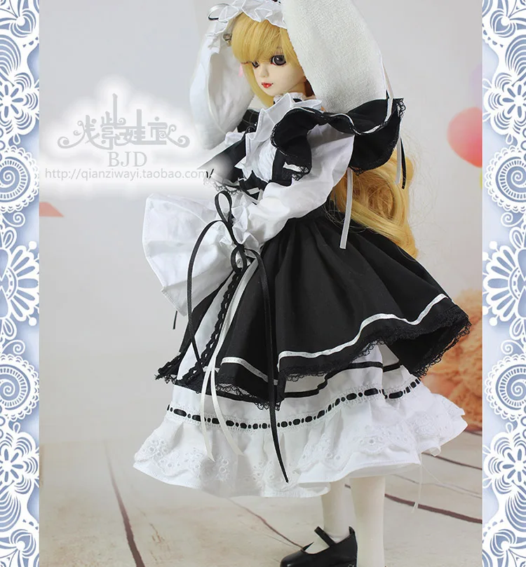 1/4 1/3 scale BJD Maid dress set for SD clothing BJD doll accessories,Not included doll,shoes,wig,and other accessories 18D1549