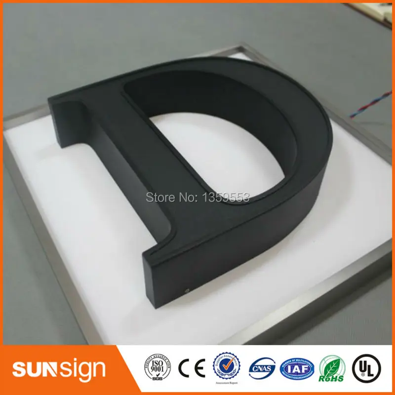 Letras de metal led, señal de canal