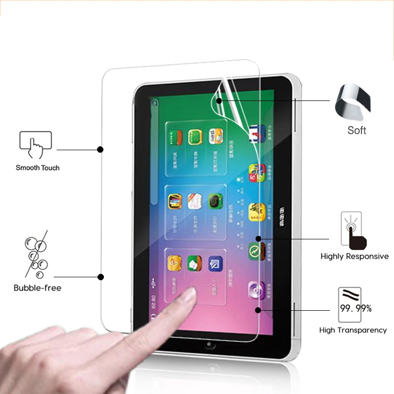 

Best quality HD lcd Glossy protective film For BBK H6 9.0" tablet PC Anti-Fingerprint screen protector films + cleaning cloth