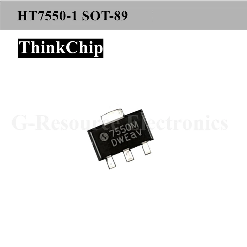 (20 pcs) HT7550-1 S0T-89 HT7550 7550 SMD Fixed LDO Voltage Regulator