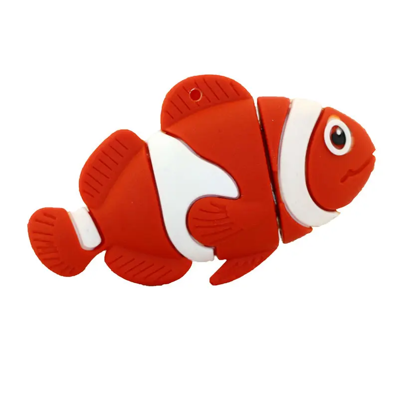 Retail Cartoon Finding Nemo Funny Clown Fish Usb Flash Drive Pen Drive Memory Stick U Disk 4GB 8GB 16GB 32GB Pendrive Gift