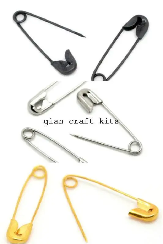 3000pcs mix color gold,dull silver,black Tone Safety Pins Findings 20-23mmx5mm lead and nickle free or you pick color